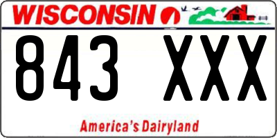 WI license plate 843XXX