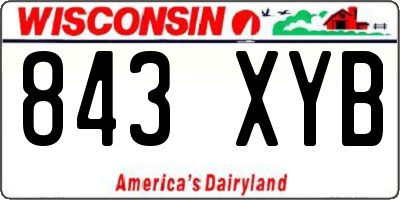 WI license plate 843XYB