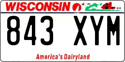 WI license plate 843XYM