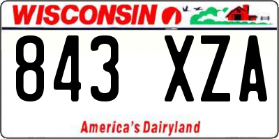 WI license plate 843XZA