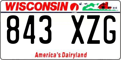 WI license plate 843XZG