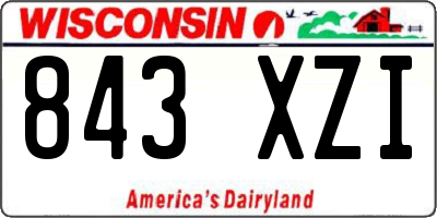 WI license plate 843XZI