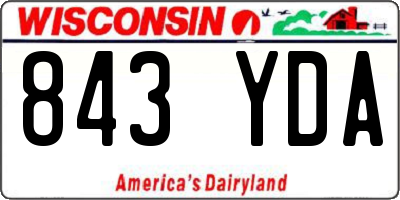 WI license plate 843YDA