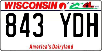 WI license plate 843YDH