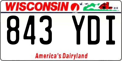WI license plate 843YDI