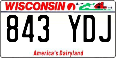 WI license plate 843YDJ