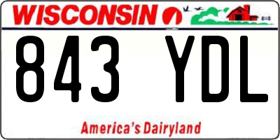 WI license plate 843YDL