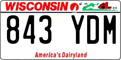 WI license plate 843YDM