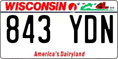 WI license plate 843YDN
