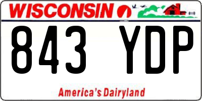 WI license plate 843YDP