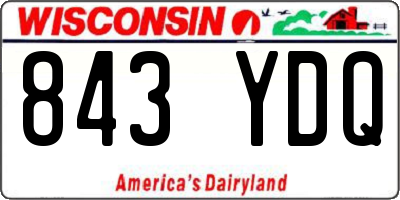 WI license plate 843YDQ