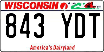 WI license plate 843YDT