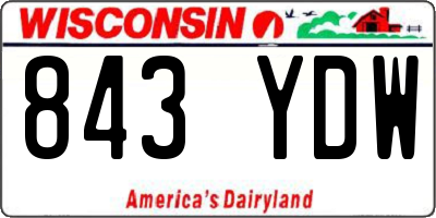 WI license plate 843YDW