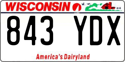 WI license plate 843YDX