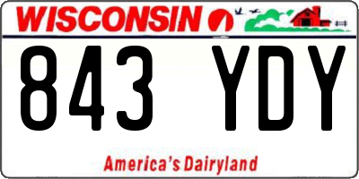 WI license plate 843YDY