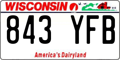WI license plate 843YFB