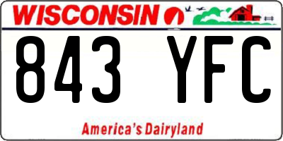 WI license plate 843YFC