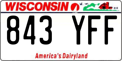 WI license plate 843YFF
