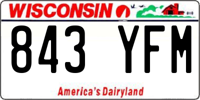 WI license plate 843YFM