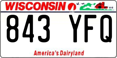 WI license plate 843YFQ