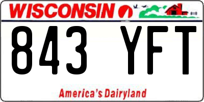 WI license plate 843YFT