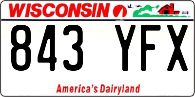 WI license plate 843YFX