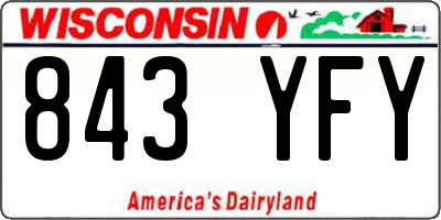 WI license plate 843YFY