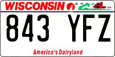 WI license plate 843YFZ