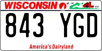 WI license plate 843YGD