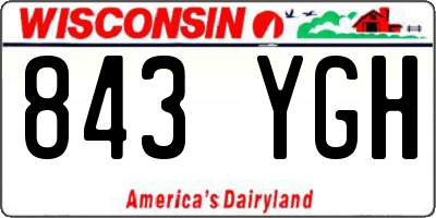 WI license plate 843YGH