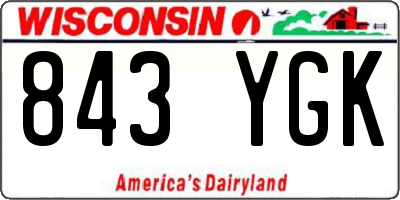 WI license plate 843YGK