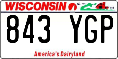 WI license plate 843YGP