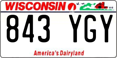 WI license plate 843YGY