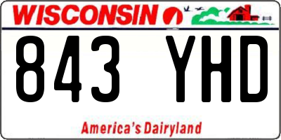 WI license plate 843YHD