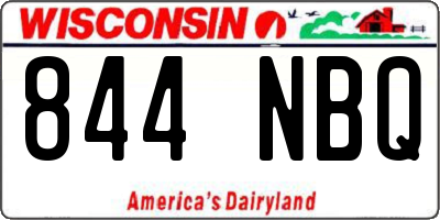 WI license plate 844NBQ