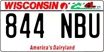 WI license plate 844NBU
