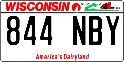 WI license plate 844NBY