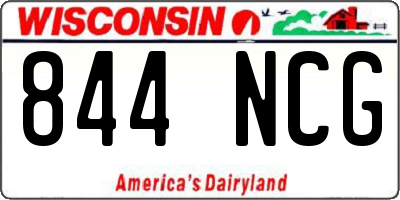 WI license plate 844NCG