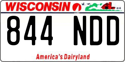 WI license plate 844NDD