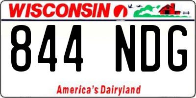 WI license plate 844NDG