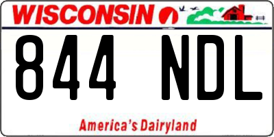 WI license plate 844NDL