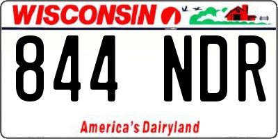 WI license plate 844NDR