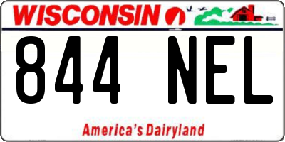WI license plate 844NEL