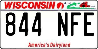 WI license plate 844NFE