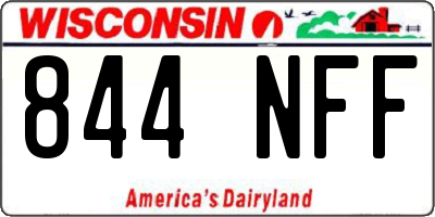 WI license plate 844NFF