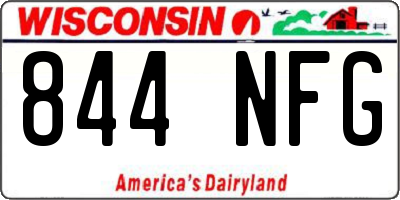 WI license plate 844NFG
