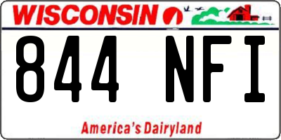 WI license plate 844NFI