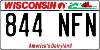 WI license plate 844NFN