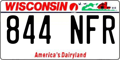 WI license plate 844NFR