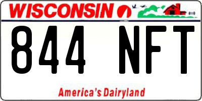 WI license plate 844NFT
